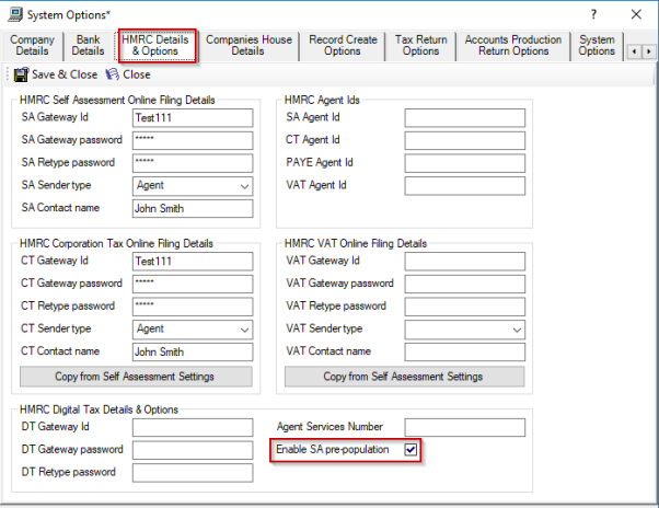 HMRC & CoHse Details