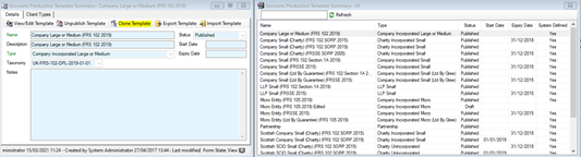 Accounts Production - Cloning Accounts Production Templates for Customisation